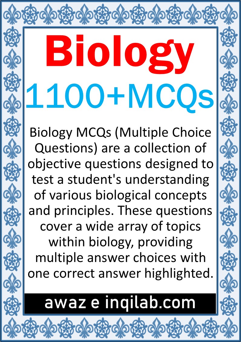 Biology MCQs PDF free download