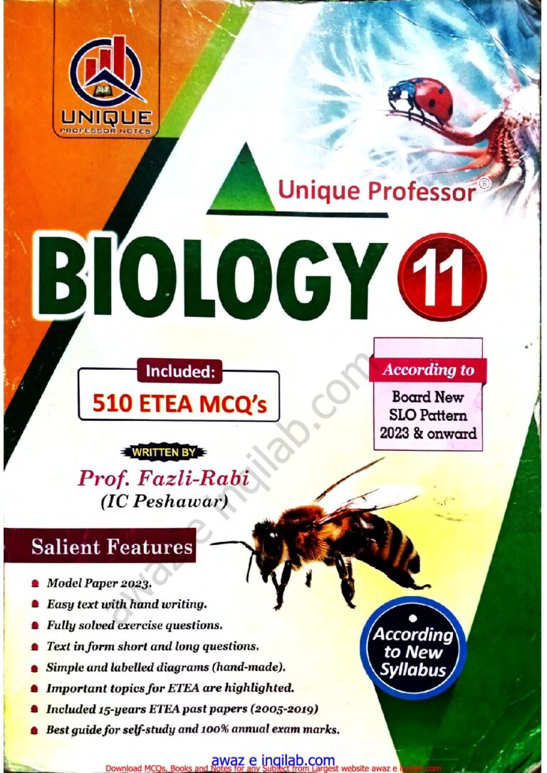 Biology guide for 11th class KPK Textbooks pdf