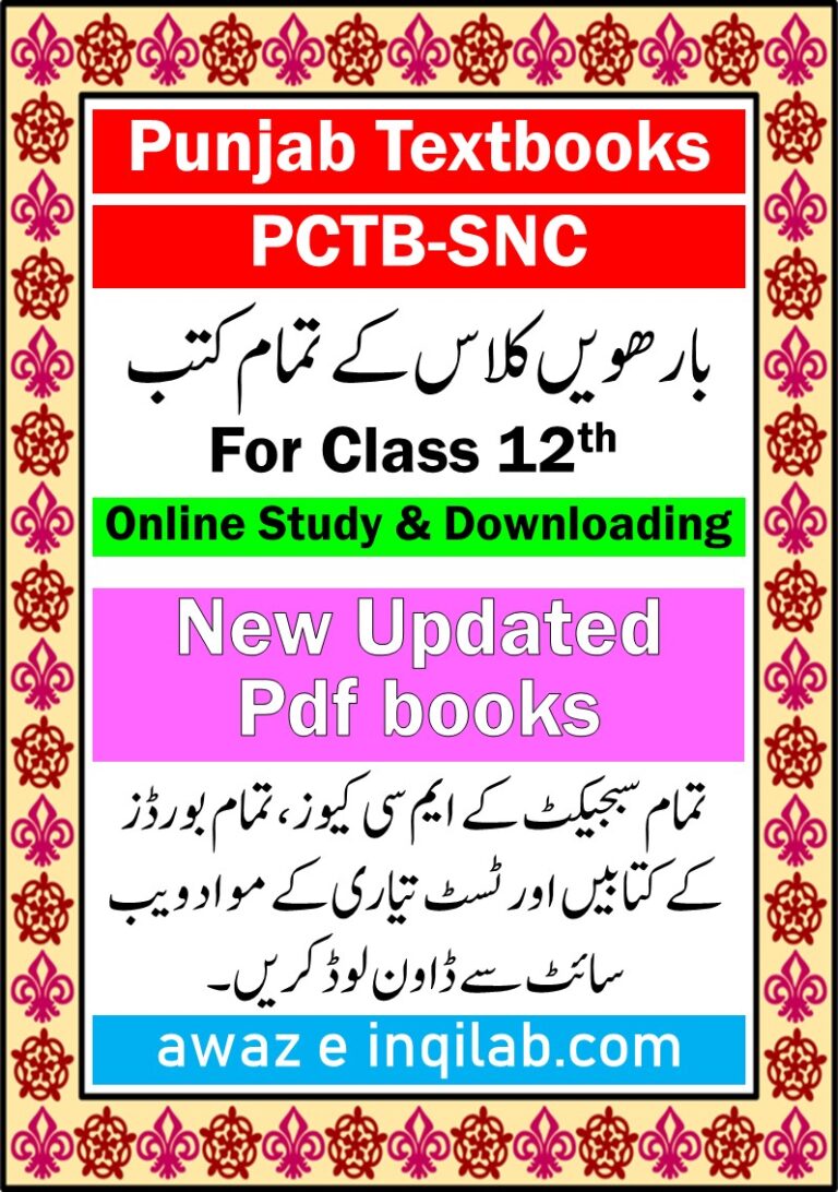 Class Twelve books Punjab Textbook pdf