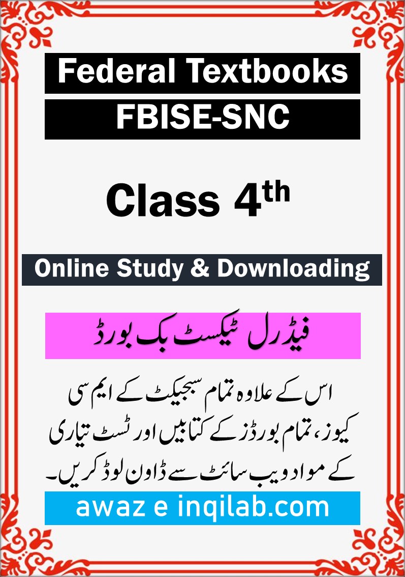 Download Class 4 pdf Books Federal Textbook FBISE