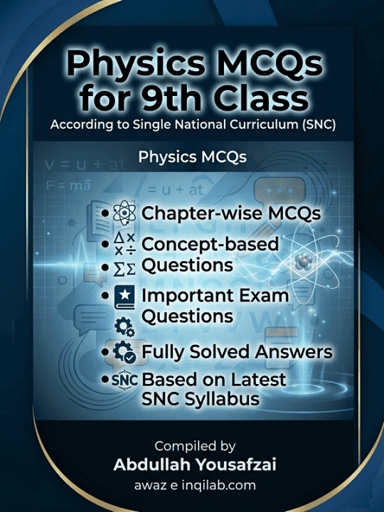 Download Physics MCQs for 9th Class PDF