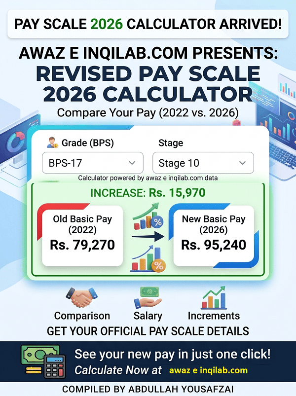 Pakistan Civil Servants Basic Pay Scales 2026 - Interactive Salary Calculator (BPS 1-22