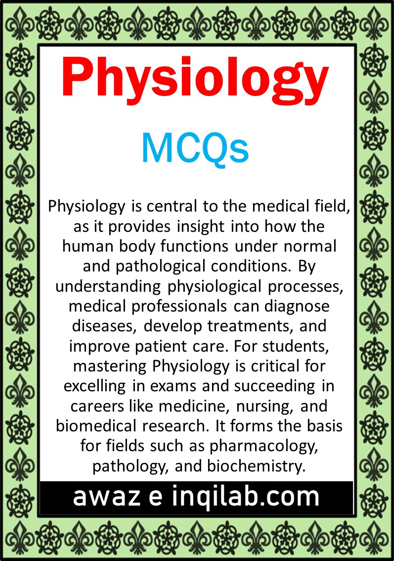 Download Physiology MCQs PDF - Essential Resource for Exam Preparation