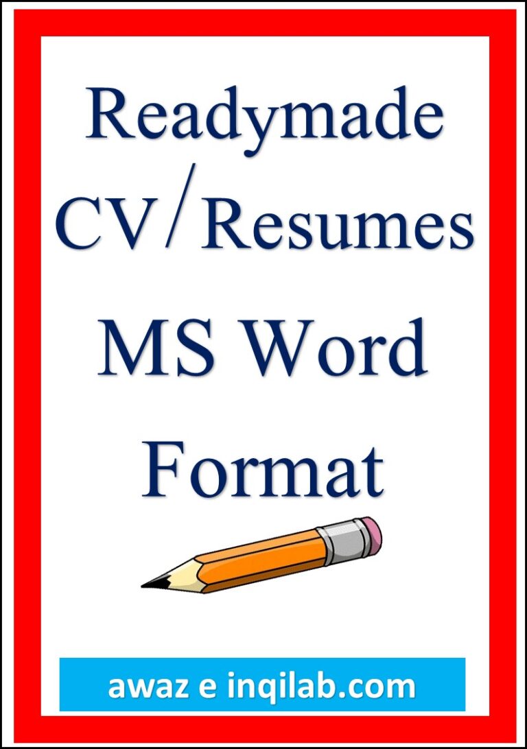 Download and Customize Your Resume/CV Templates in MS Word Format